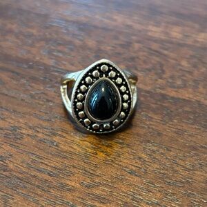 *2 for $10* / Le Chateau Black and Gold Teardrop Ring